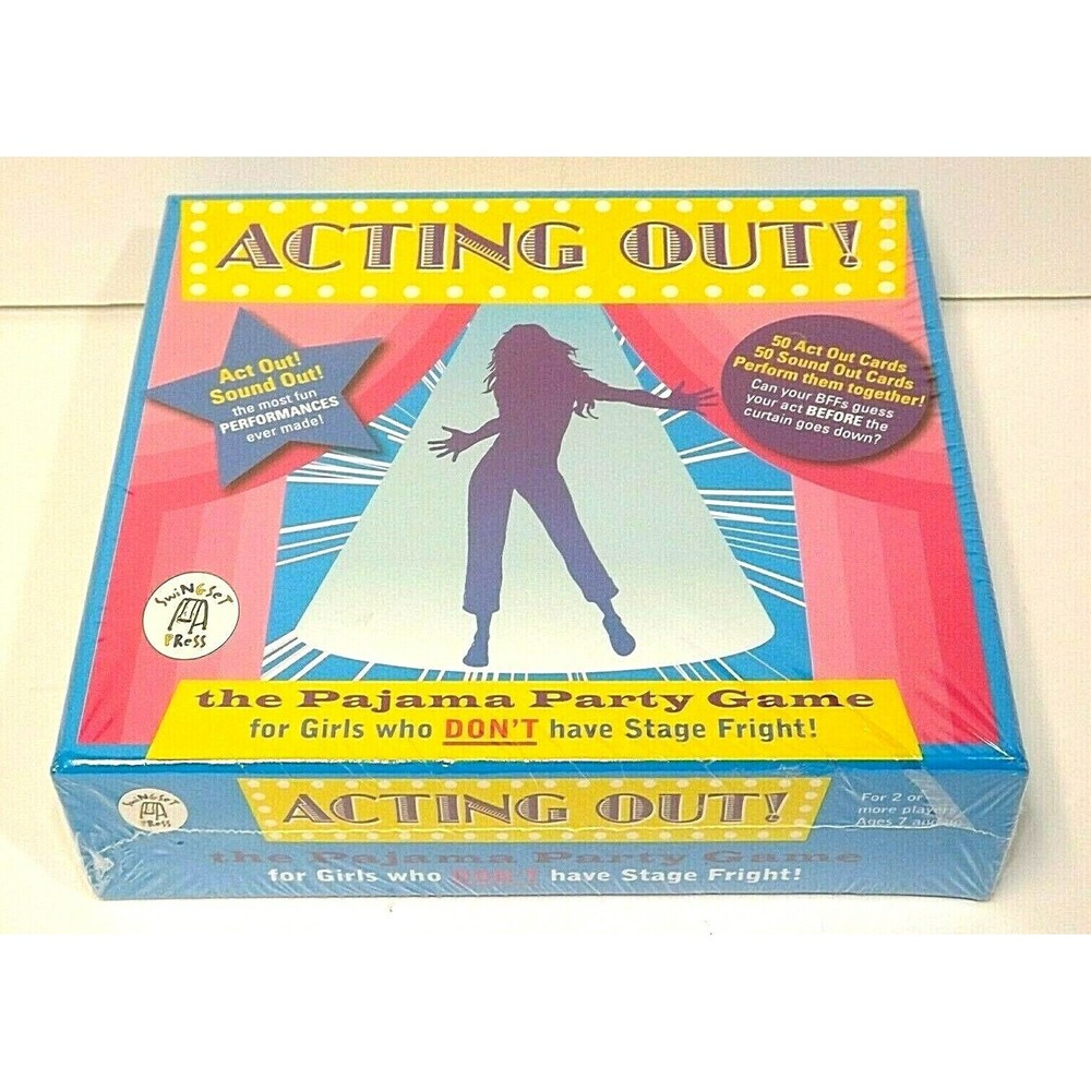 ACTING OUT the Pajama Party Game Swingset Press NIP New Factory Sealed